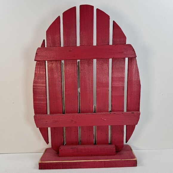 Handcrafted Wooden Easter Bunny Table Decor With Rustic Pink & White Finish 19" - Picture 4 of 9